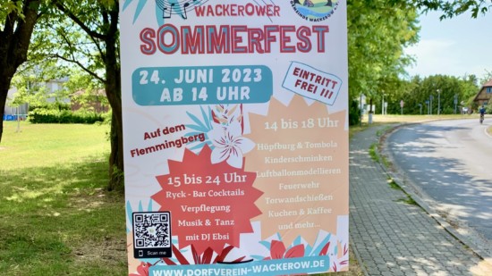 www.dorfverein-wackerow.de lädt zum Dorffest ein